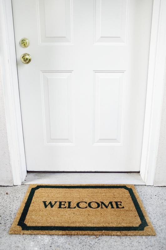 welcome mat in front of counseling office